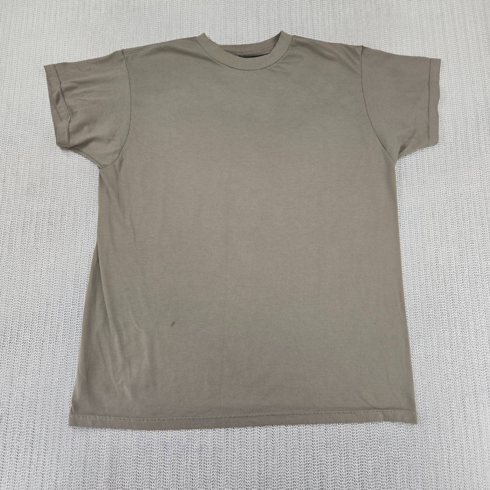 Skilcraft Shirt Mens Large Brown DLA Troop Support Military Undershirt Army Sand
